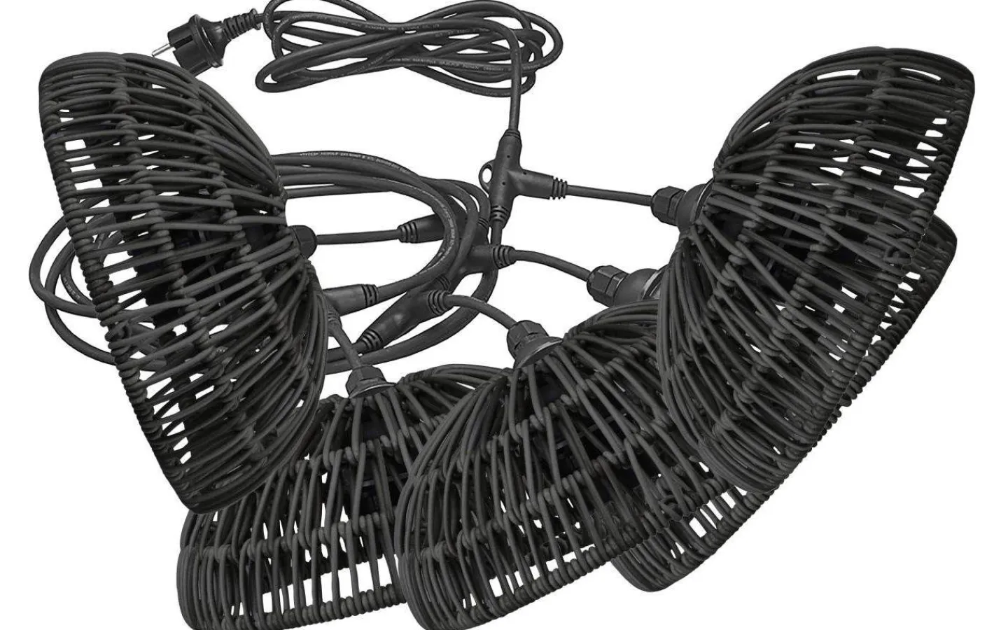 Partyslingor Utomhus 230V|Partyslingor Utomhus 230V<PR Home Flex Out Ljusslinga 6,5m med 5st Hue skärmar 20cm Svart IP44