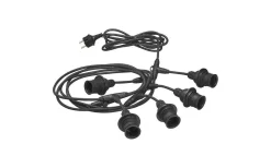 Flex Out Ljusslinga 6,5m 5xE27 Svart IP44