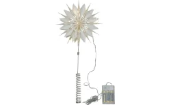 Julgranstillbehör<Star Trading Flinga Batteridriven Toppstjärna 43cm Vit