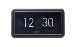 Bordsklockor|Väggklockor<NeXtime Flip Clock 24HR Bords-/Väggklocka 18 cm Svart