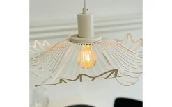 Flora Taklampa 60cm Pärlvit