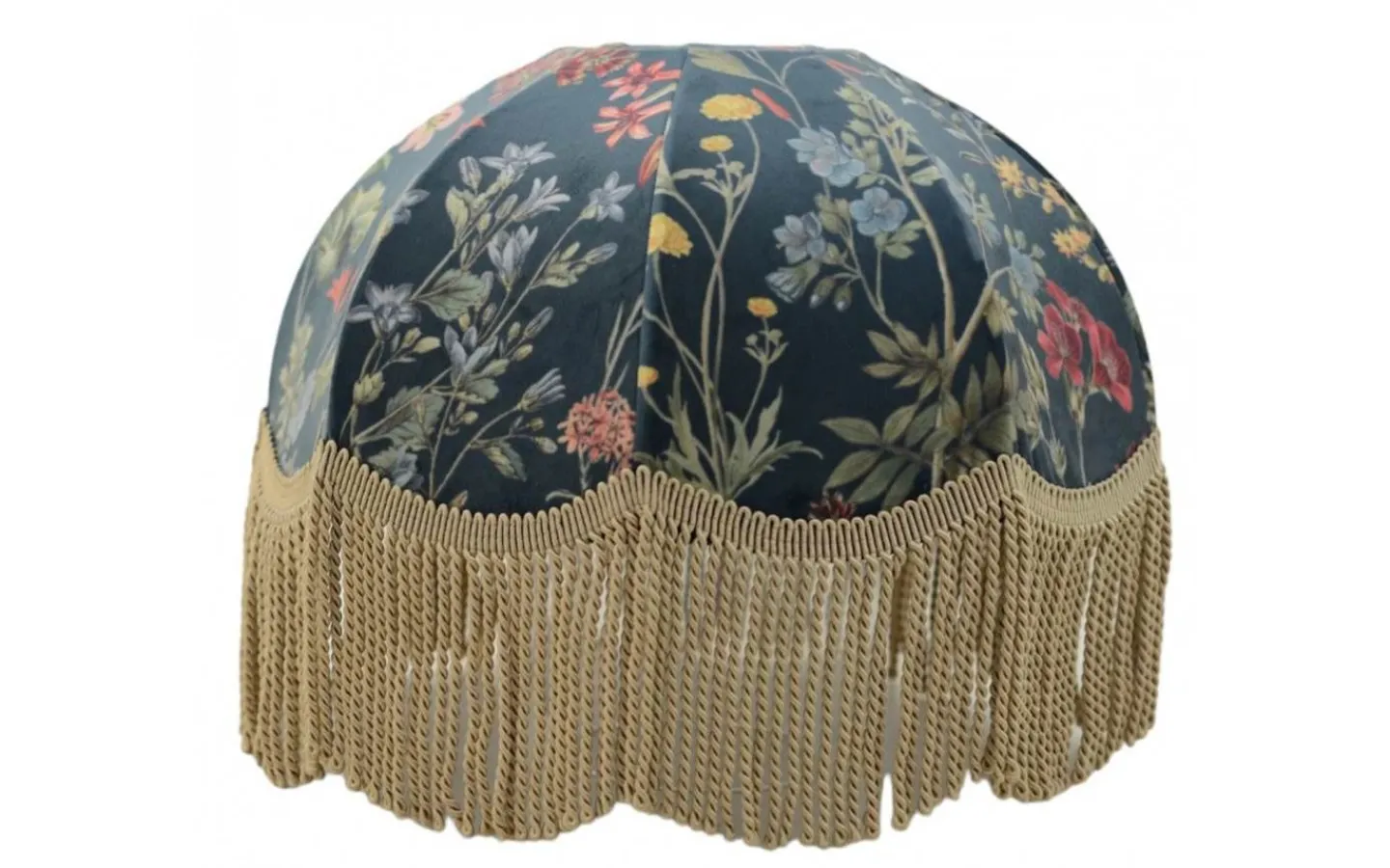 Mönstrade Lampskärmar<Hallbergs Flower Field Lampskärm Ø35cm Lyxfrans Guld