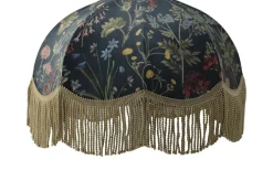 Hallbergs Flower Field Lampskärm Ø35cm Guldfrans* Mönstrade Lampskärmar