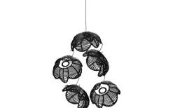 Konstsmide Flower Lampskärm Tillbehör Ø20cm Svart 5-pack* Partyslingor Utomhus 230V|Partyslingor Utomhus 230V