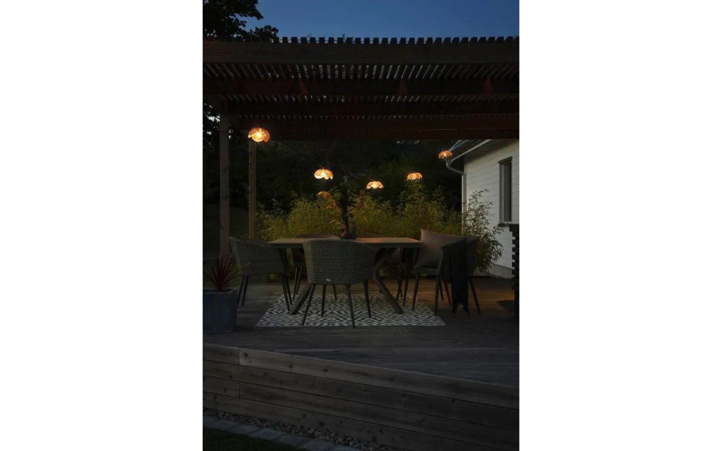 Partyslingor Utomhus 230V|Partyslingor Utomhus 230V<Konstsmide Flower Ljusslinga EXTRA 10m 10L Amber IP44