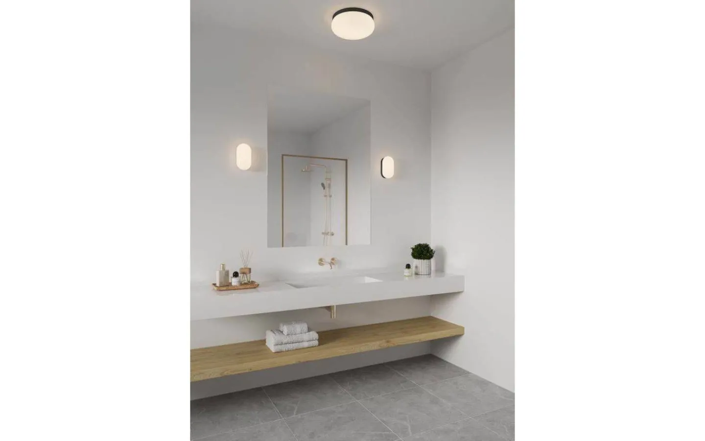 Badrumslampor Tak<Nordlux Foam Plafond Svart IP44