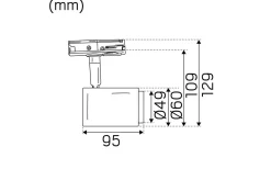 Hidealite Focus Track Micro 1-fas LED 10W Tune Svart* Skensystem