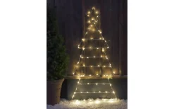 Batteri Julpynt Utomhus<Star Trading Folde Outdoor Batteridriven Siluett Gran 0,9m Silver