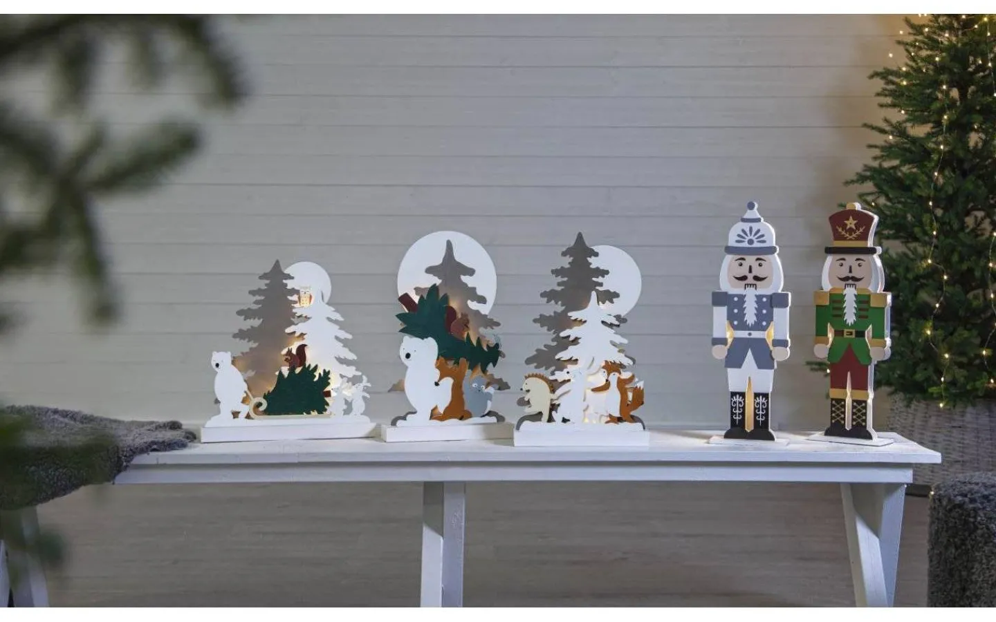 Batteri Julpynt Inomhus<Star Trading Forest Friends Batteridriven Dans Kring Gran 44cm