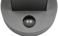 Fraser Vägglampa E27 antracit/trä rörelsesensor IP54