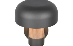 Fraser Vägglampa E27 antracit/trä rörelsesensor IP54