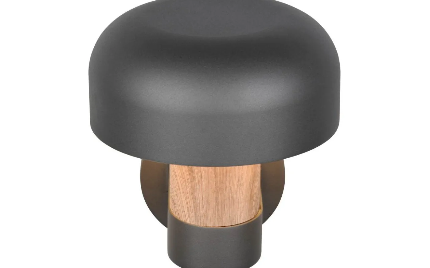 Fraser Vägglampa E27 antracit/trä rörelsesensor IP54