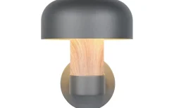 Fraser Vägglampa E27 antracit/trä IP54