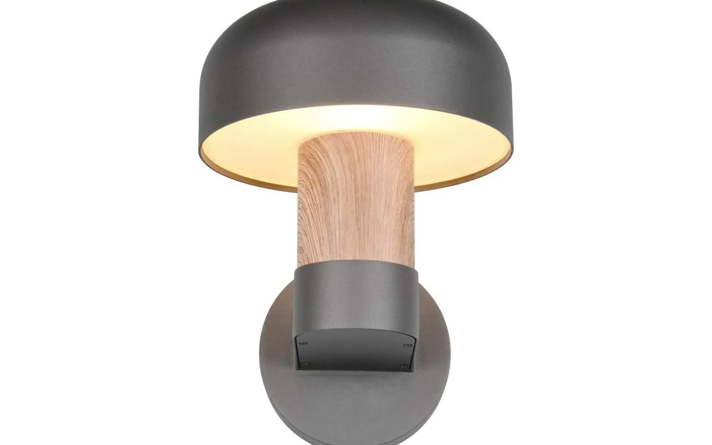 Fraser Vägglampa E27 antracit/trä IP54