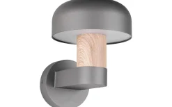 Fraser Vägglampa E27 antracit/trä IP54