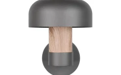 Fraser Vägglampa E27 antracit/trä IP54