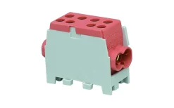 Normkomponenter<Malmbergs Fördelningsplint, AL/CU, Brun, 2x25+2x16 mm²