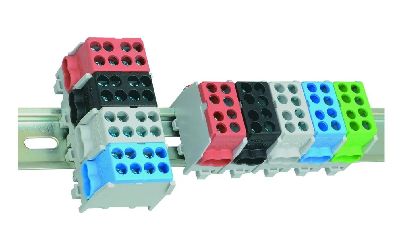 Fördelningsplint, AL/CU, Grön, 2x25+2x16 mm²