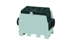 Fördelningsplint, AL/CU, Svart, 2x25+2x16 mm²