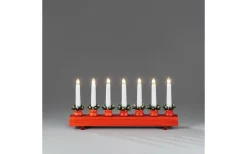 Visa Alla Adventsljusstakar|Adventsljusstakar 0-30 Cm<Konstsmide Freja Adventsljusstake 7L 18cm Röd
