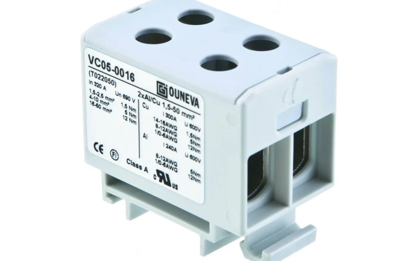 Förgreningsplint, AL/CU, OTL, 1,5-50 mm², Grå