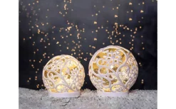 Star Trading Frost Inomhusdekoration 16cm Vit* Vattenfyllda Lyktor|Batteri Julpynt Inomhus