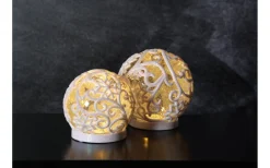 Star Trading Frost Inomhusdekoration 16cm Vit* Vattenfyllda Lyktor|Batteri Julpynt Inomhus