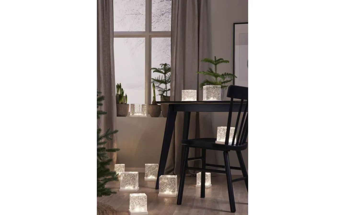 Batteri Julpynt Inomhus|Inomhusdekorationer Batteri<Star Trading Frost Inomhusdekoration 14cm Glitter