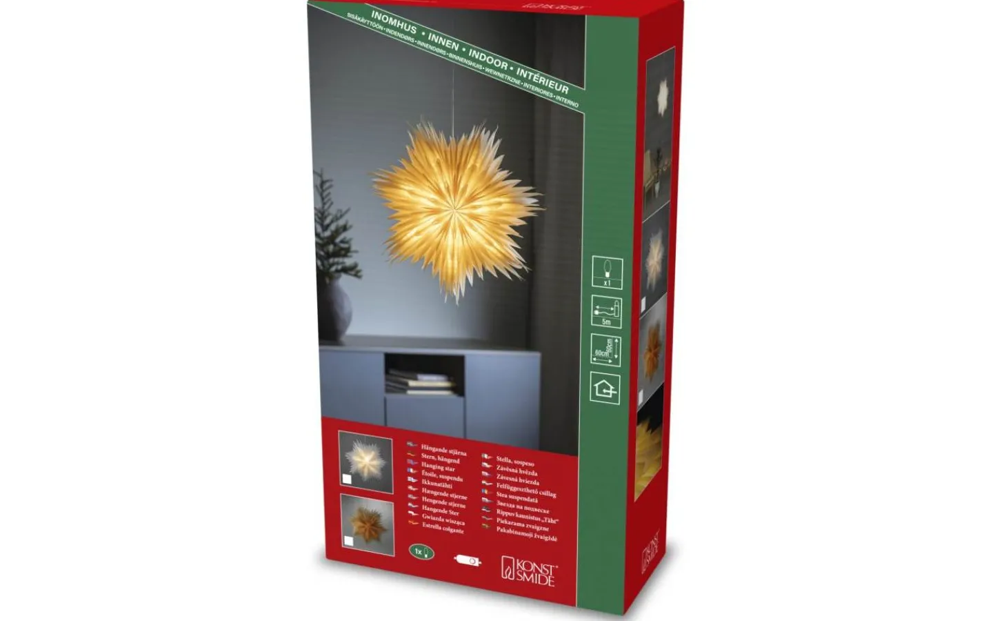 Konstsmide Frostbloss Julstjärna 60cm Pärlemo* Exklusiva Pappersstjärnor|Visa Alla Julstjärnor