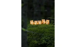 Julpynt Utomhus<Konstsmide Frostdröm Fem ugglor 10cm Varmvit LED IP44