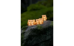 Julpynt Utomhus<Konstsmide Frostdröm Fem ugglor 10cm Varmvit LED IP44