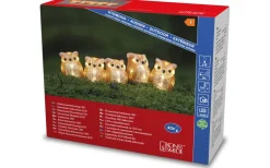 Julpynt Utomhus<Konstsmide Frostdröm Fem ugglor 10cm Varmvit LED IP44