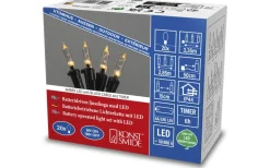 Konstsmide Frostklar Batteridriven Ljusslinga 2,85m 20L Amber LED IP44* Batterislingor