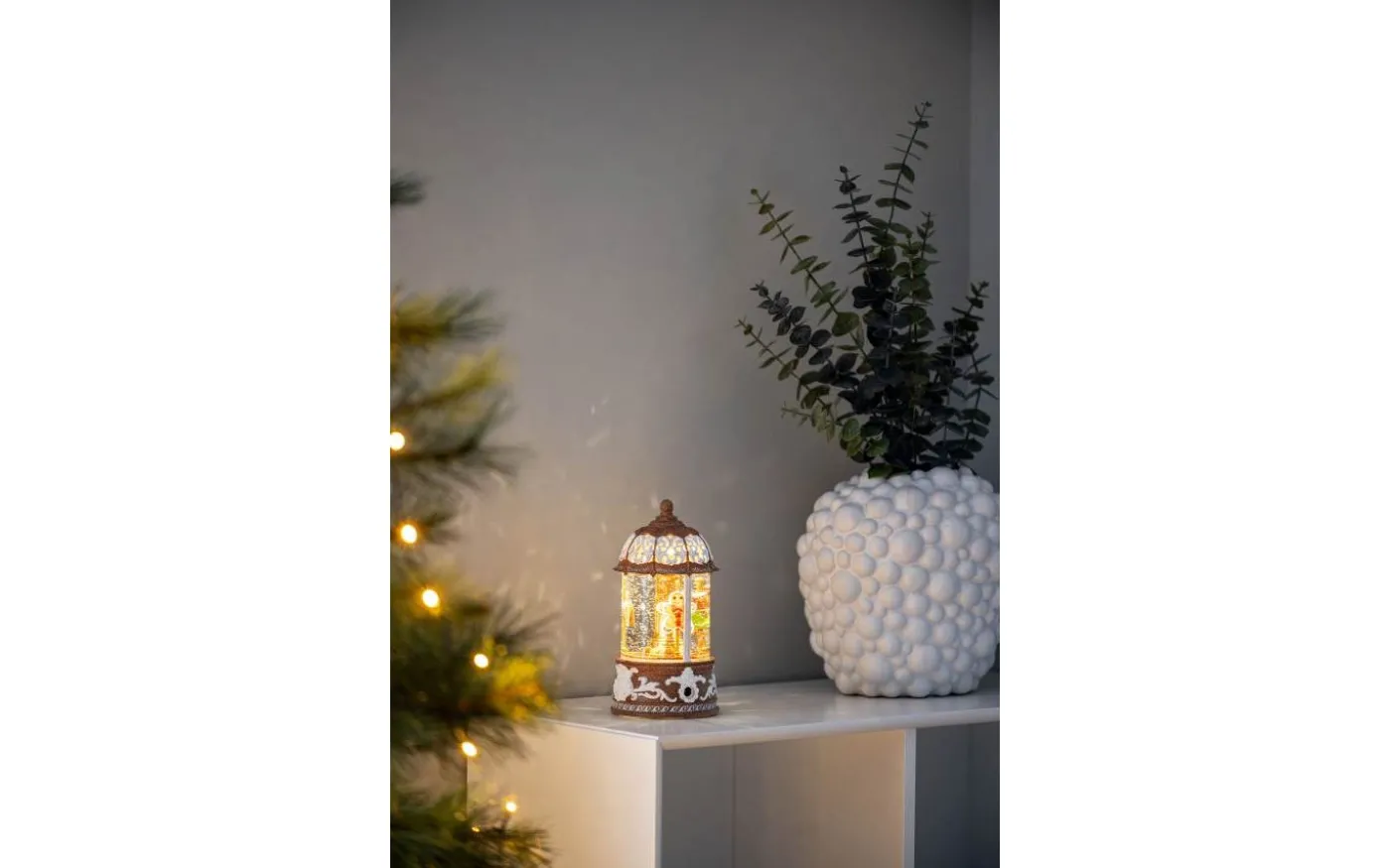 Frostnatt Batteridriven Vattenfylld lykta Karusell