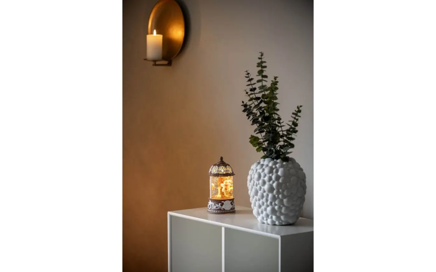 Frostnatt Batteridriven Vattenfylld lykta Karusell