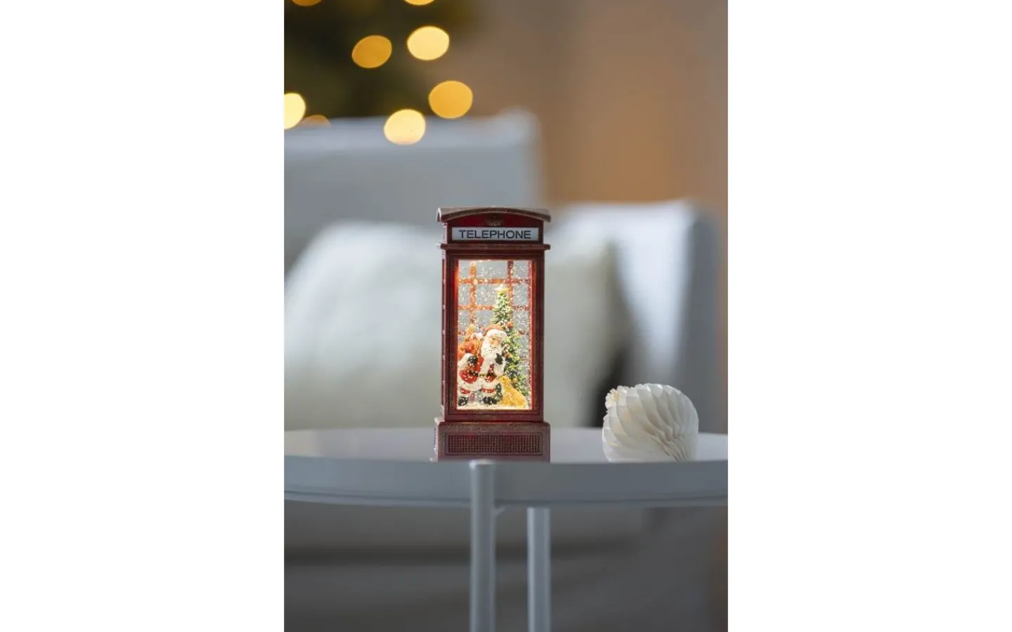 Vattenfyllda Lyktor<Konstsmide Frostnatt Batteridriven Vattenfylld lykta Telefonkiosk