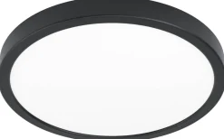 Badrumslampor Tak<Eglo Fueva 5 Plafond 29cm LED 3000K 20,5W Svart IP44