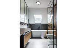 Badrumslampor Tak<Eglo Fueva 5 Plafond 29cm LED 3000K 20,5W Svart IP44