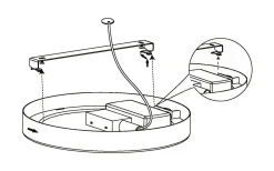 Badrumslampor Tak<Eglo Fueva 5 Plafond 29cm LED 3000K 20,5W Svart IP44