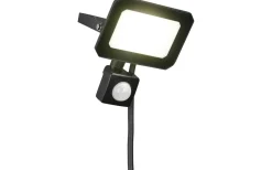 Reality Funchal Vägglampa LED 12cm mattsvart rörelsesensor 4000K IP44* Led Strålkastare