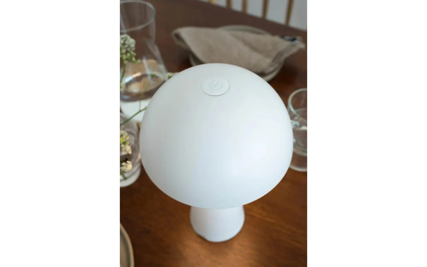 Uppladdningsbara Lampor Utomhus|Uppladdningsbara Lampor Utomhus<Markslojd Fungi Uppladdningsbar Bordslampa Vit IP44