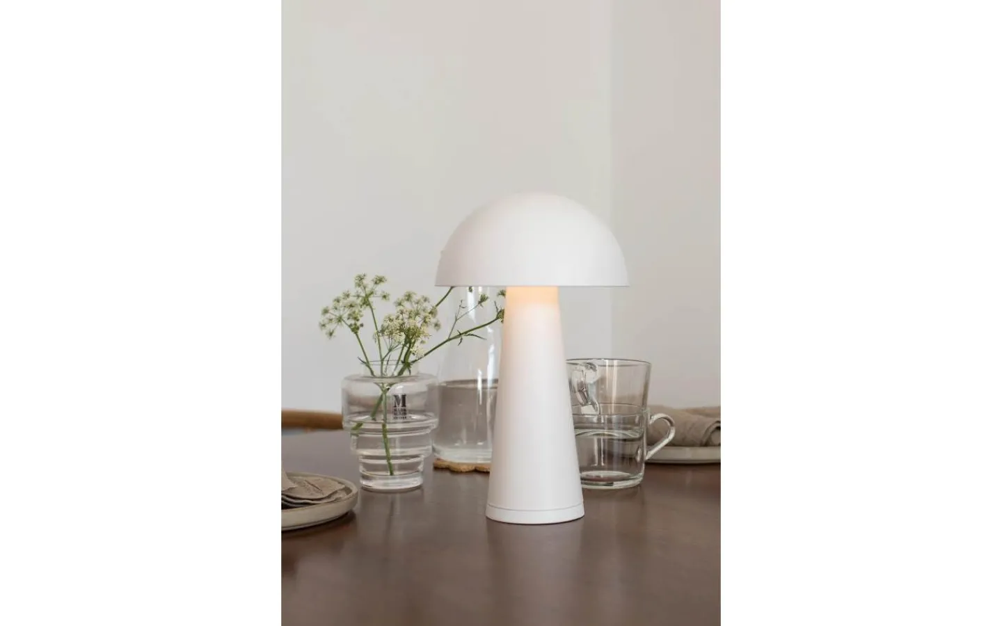 Uppladdningsbara Lampor Utomhus|Uppladdningsbara Lampor Utomhus<Markslojd Fungi Uppladdningsbar Bordslampa Vit IP44