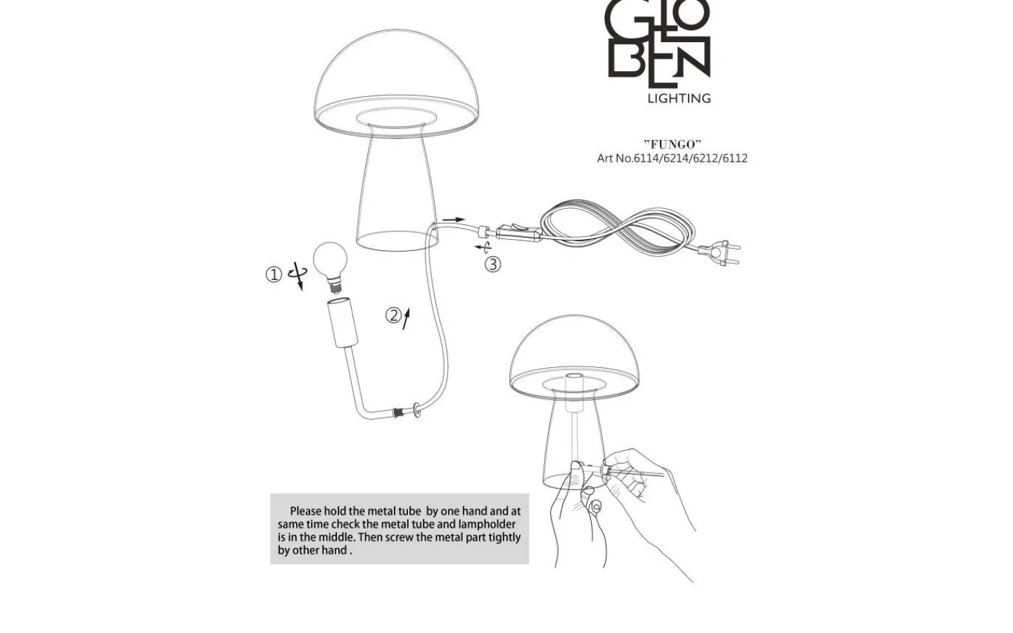 Bordslampor<Globen Lighting Fungo Bordslampa 30cm Special Edition Vit