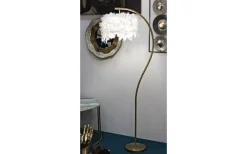 Golvlampor<Mauro Ferretti Future Golvlampa Fjädrar 170cm Guld