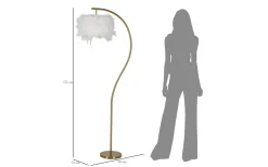 Golvlampor<Mauro Ferretti Future Golvlampa Fjädrar 170cm Guld