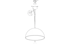 Eglo Gaetano Taklampa 53cm Svart/Koppar* Stora Taklampor Ø50-69 Cm
