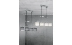 Avlånga Taklampor<Trio Lighting Garda Takpendel 4xE14 grå