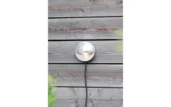 Garden24 Vägglampa 10cm 0,8W 3000K Aluminium IP44