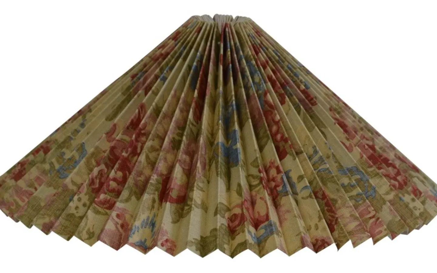 Hallbergs Gardiners Bay Floral Lampskärm Ø50cm Multi* Plisserade Lampskärmar|Mönstrade Lampskärmar