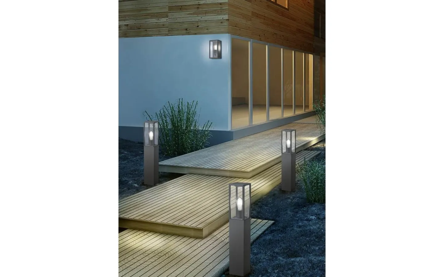 Vägglampor Utomhus<Trio Lighting Garonne Vägglampa E27 antracit IP44